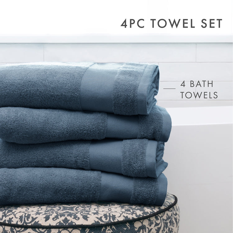 Bath Towels 6 Pack Bundle 2 Towels,2 Hand Towels & 2 Washcloths